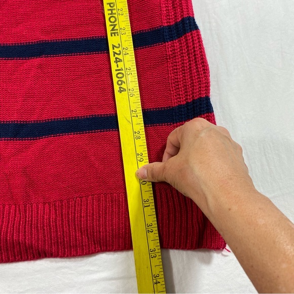 LulaRoe sweater Dress in Pink blue trim Long Sleeve Crew Neck Sweater D… - Picture 8 of 8